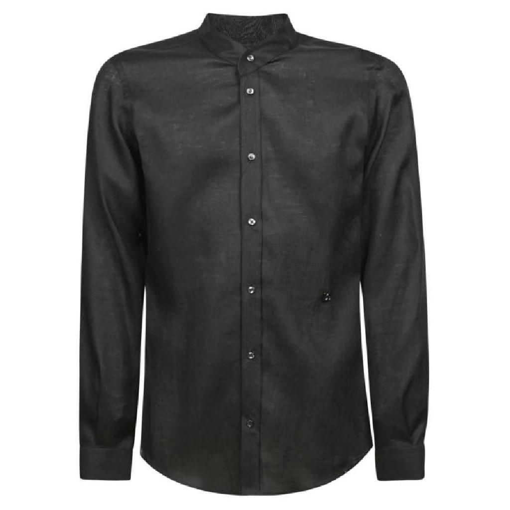 돌체앤가바나 돌체앤가바나 Dolce   Gabbana 로고 플라크 롱 슬리브 버튼 셔츠 G5KC5TFU4IK N0000 TP935810044