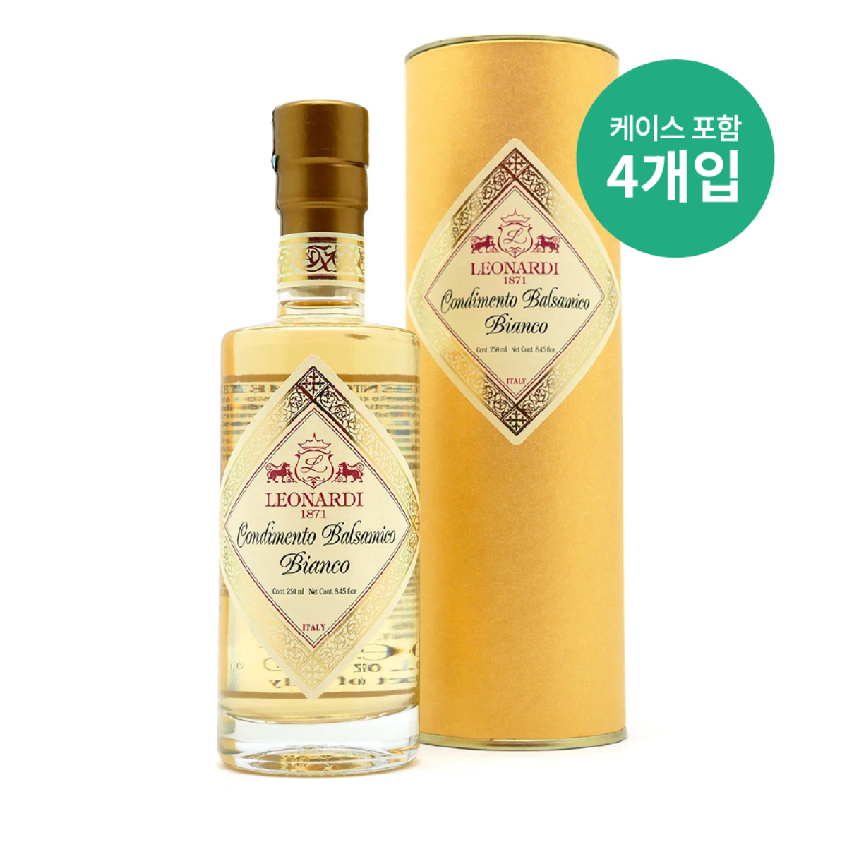 레오나르디 화이트 발사믹 콘디멘토 250ml 4개입 케이스포장 (무료배송) Leonardi Balsamico