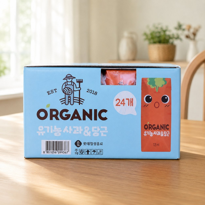 ORGANIC 사과당근 주스 125ml x 24 코스트코 마켓송지2606