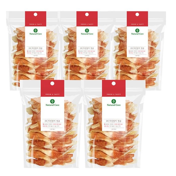 (현대Hmall) 네츄럴코어 치킨말이 연골 140g x 5개 애견간식