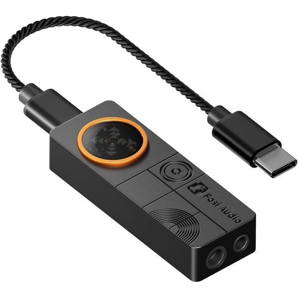 [해외] Fosi Audio 포시오디오 DS3 USB C DAC 앰프 동글 휴대용 헤드폰 게임용 7.1 공간 오디오 지원 ES9039Q2M XMOS 칩 탑재 DSD512 3.5m
