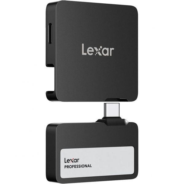 [해외] Lexar 렉사 Professional Go 1TB 휴대용 SSD 허브 포함 USB 3.2 Gen 2 Type C 포트 4개 IP65 방진 방수 Mac iOS Windows 안드로이드 와
