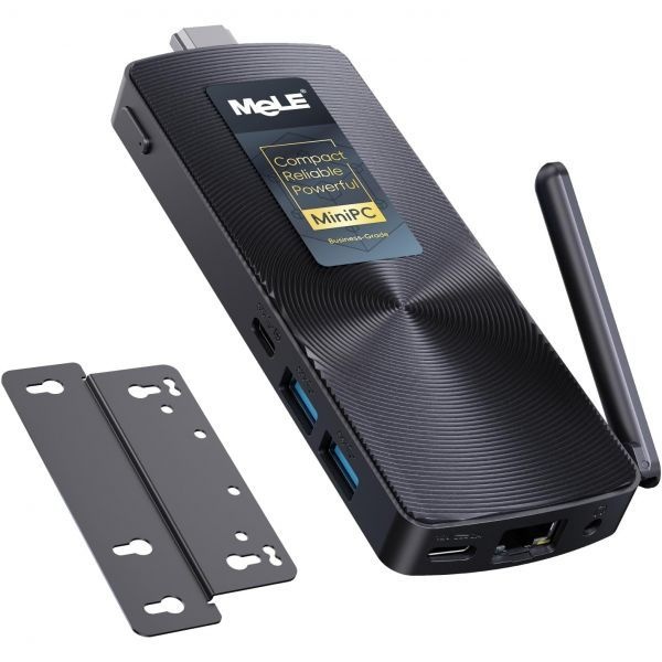MeLE [해외] MeLE 팬리스 미니 PC 스틱 PCG02 Windows 11 Pro가 설치된 N100 컴퓨트 8GB 128GB 마이크로 데스크톱 컴퓨터 모든 USB C 비즈니