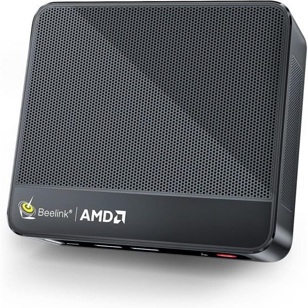 Beelink [해외] Beelink 비링크 SER5 MAX 미니 PC AMD Ryzen 7 6800U 6nm 8C 16T 최대 4.7GHz 컴퓨터 24GB LPDDR5 RAM 500GB NVME SSD 마이크로 4K 60Hz 트리