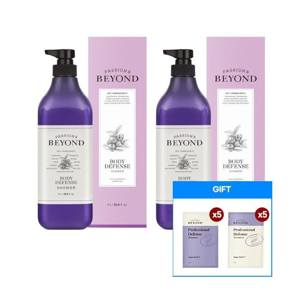 [비욘드(화장품)] 비욘드 바디디펜스 샤워 1L 1+1 +프로디펜스 샴푸 5ml*5 + 트리트먼트 5ml*5