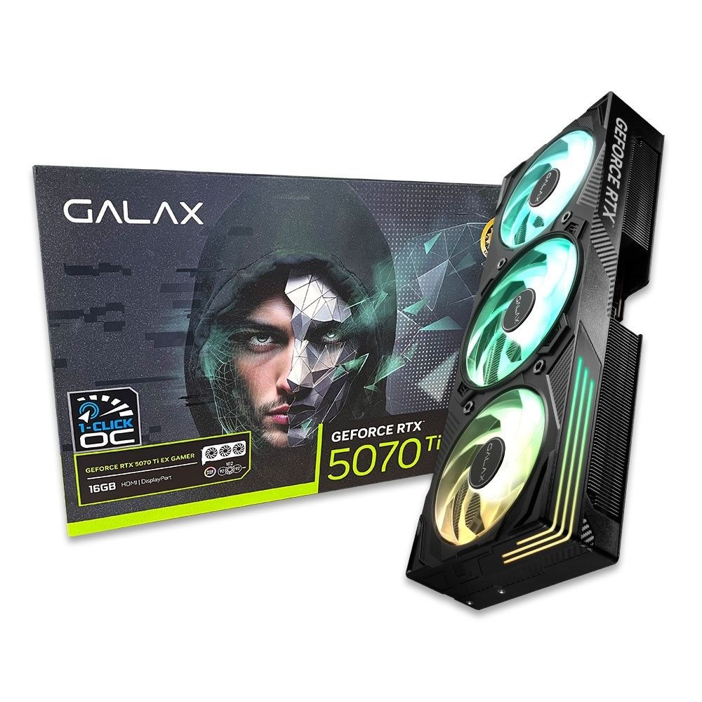 [오늘출발] [온누리상품] 갤럭시 GALAX 지포스 RTX 5070 Ti EX GAMER BLACK OC D7 16GB