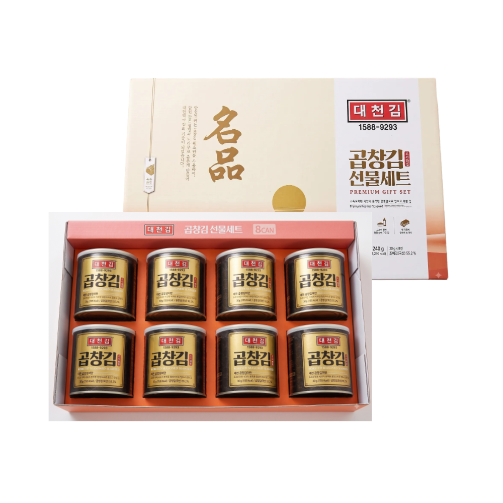 대천김 곱창김 캔김 선물세트, 30g 8개