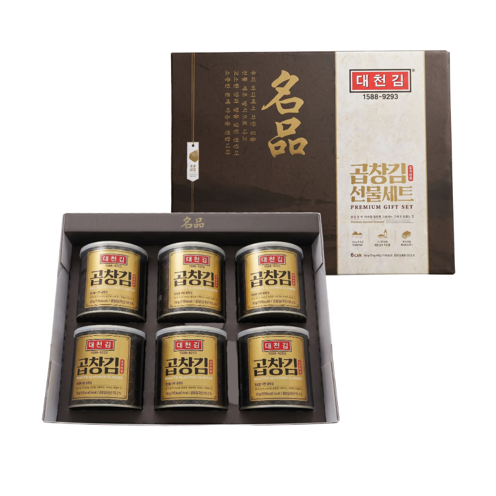 대천김 곱창김 캔김 선물세트, 30g 6개