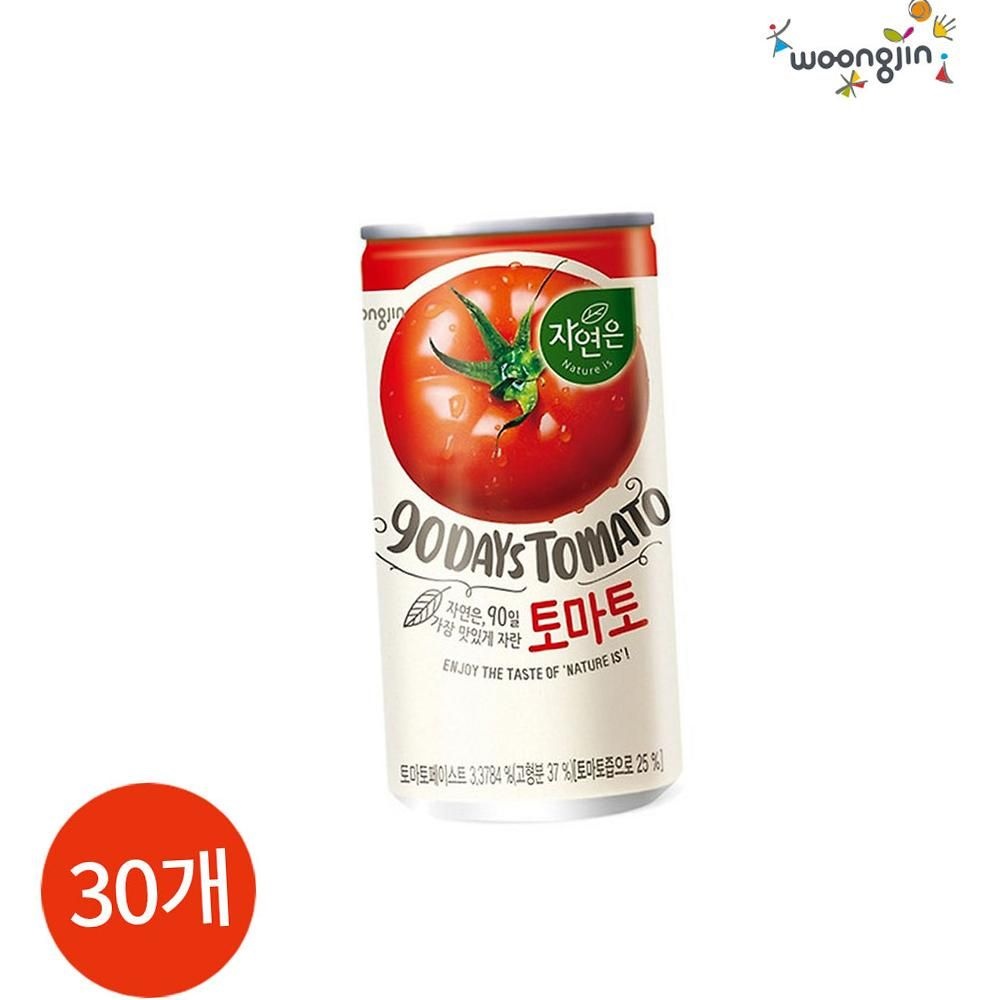 웅진식품 웅진 자연은 토마토 180ml 30캔 카페용
