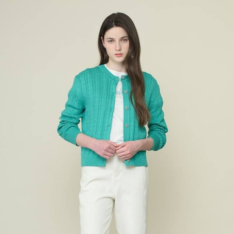 BCBG BCBG 알파케이블 가디건B6M3K104 B7C2D9E4 G4H9J2K5