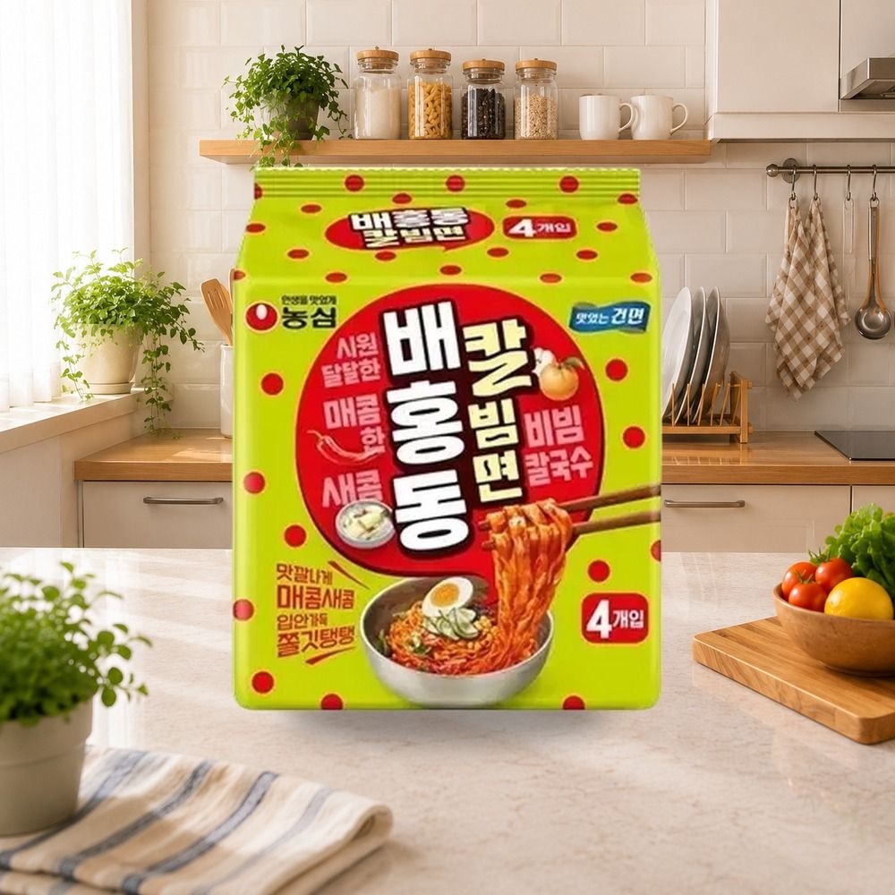 농심 농심 배홍동 칼빔면, 128g, 4입, 8개