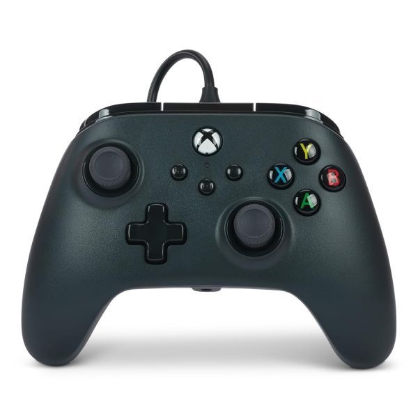 [해외] PowerA 유선 컨트롤러 Xbox 시리즈 X S용 블랙 게임패드 비디오 게임 게이밍 One Windows 10 11과 호환 302360