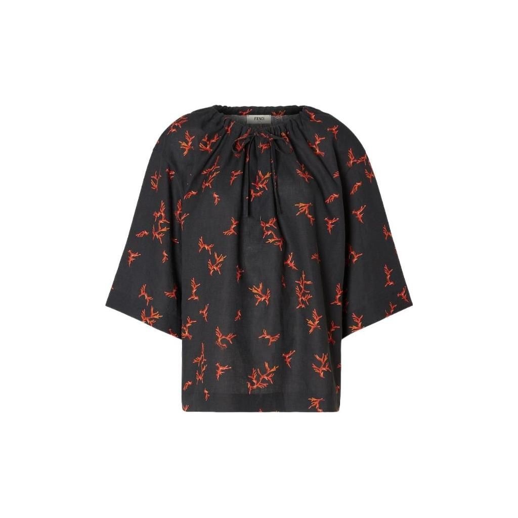 [해외] 펜디 25FW Fendi 프린트 linen 블라우스 FXD580AT8MF1MVP TP577760053