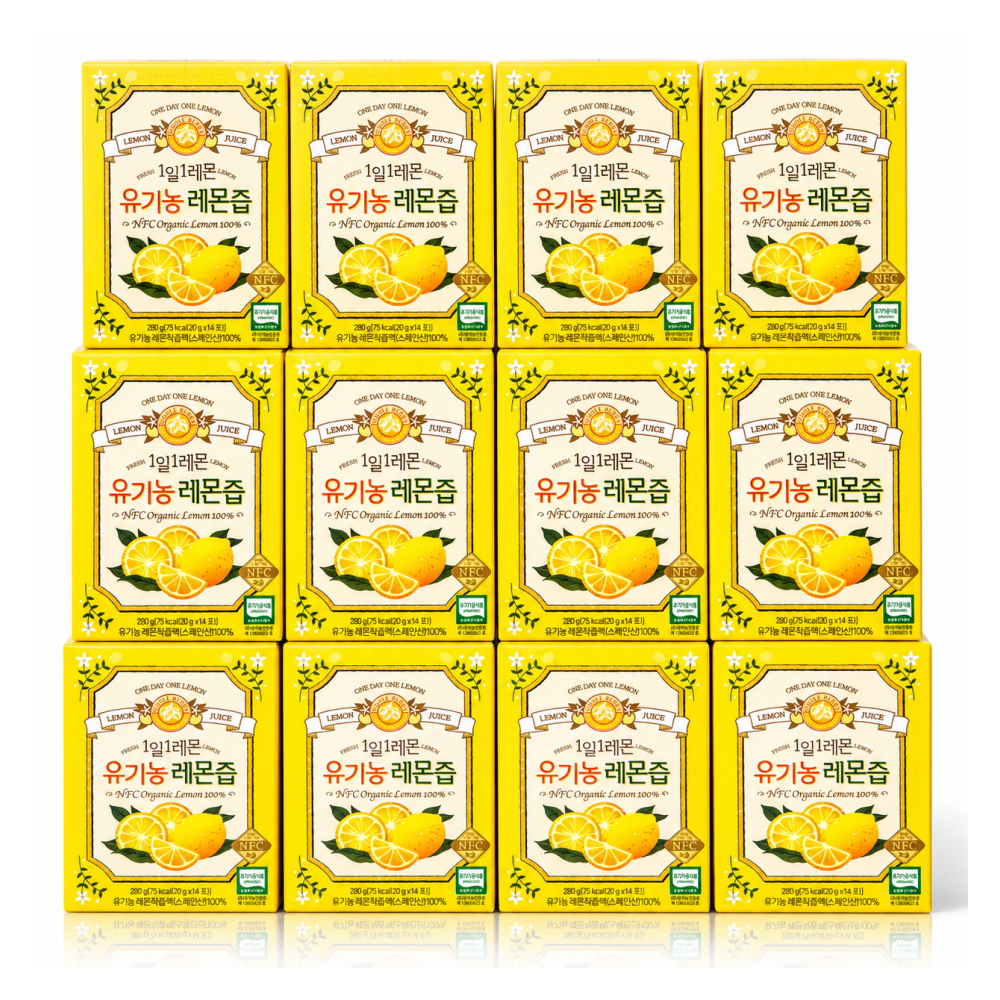 홀베리 1일1레몬 유기농 레몬즙 20g x 14포 x 12박스