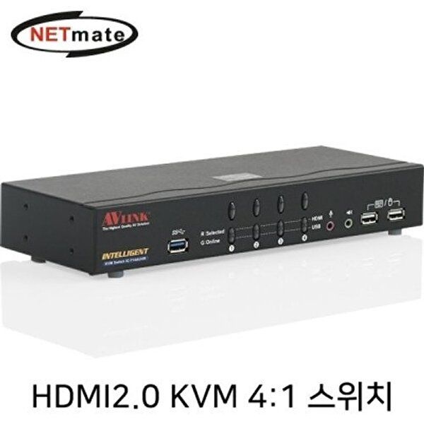 고품질 HDMI 2.0 KVM 4대1 스위치(USB) 네트워크용품 네트워크기타 네트웍장비 데이터장비 W76153C