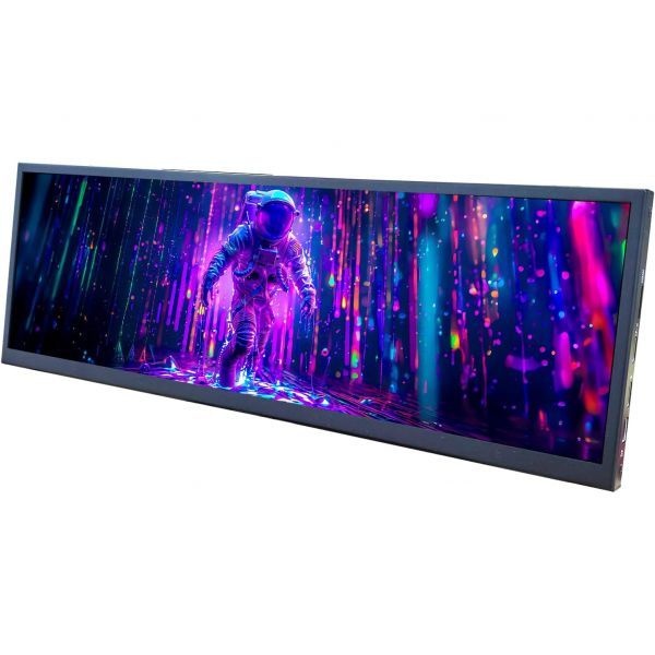 [해외] VSDISPLAY 12.7인치 2880x864 2K 스트레치드 바 LCD 스크린 USB C DP 비디오 입력 지원 PC 컴퓨터 노트북 CPU GPU 데이터 모니터
