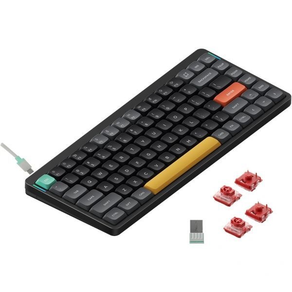 nuphy [해외] nuphy 누피 Air75 V2 휴대용 75% 로우 프로파일 기계식 키보드 무선 블루투스 2.4G USB C 지원 RGB Windows Mac OS Linux 시스템
