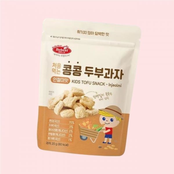 베베스트 처음 먹는 콩콩 두부과자 인절미맛 1개 아기 아이 간식 과자 4746129
