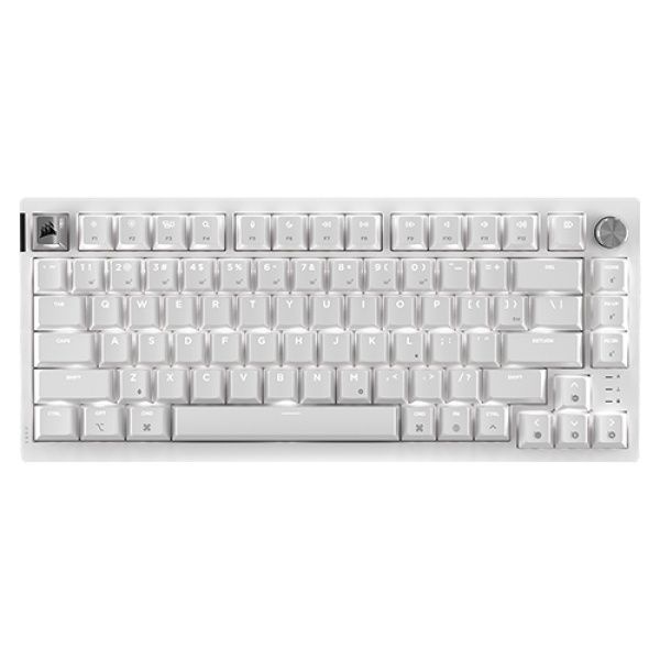 CORSAIR 무선.블루투스 기계식 키보드 K65 PLUS 축교환 RGB LED 적축 MAC 영문자판화이트 4053784