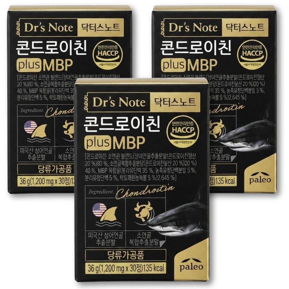 닥터스노트 팔레오 콘드로이친 plus MBP 30정x3박스 콘드로이친플러스