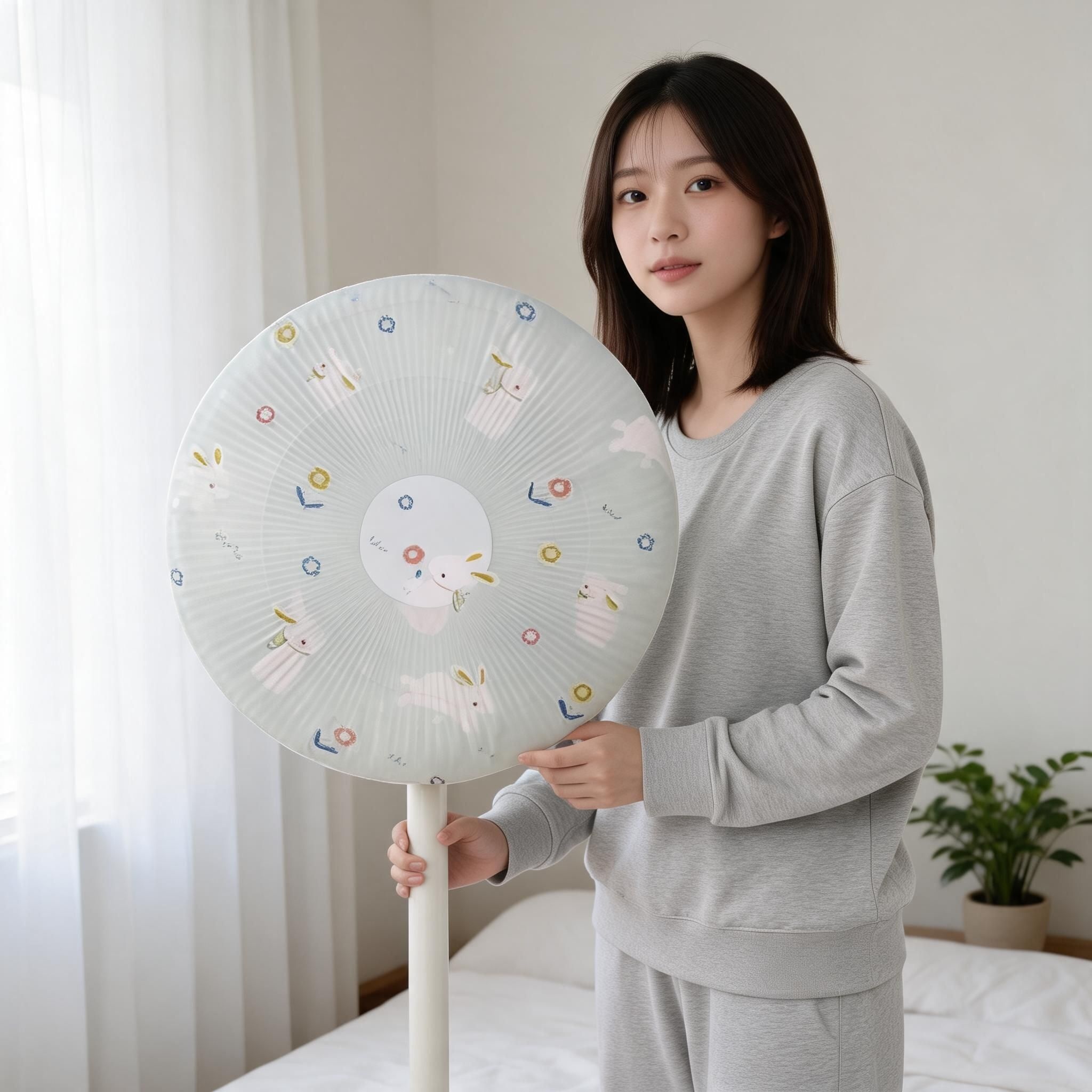 선풍기망 PEVA 보관함 안전망 벽걸이 선풍기커버 여름 가전 먼지