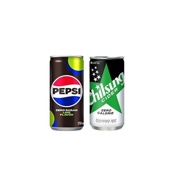 펩시제로 210ml 30캔 +사이다제로 210ml 30캔 제로칼로리 탄산음료 728868