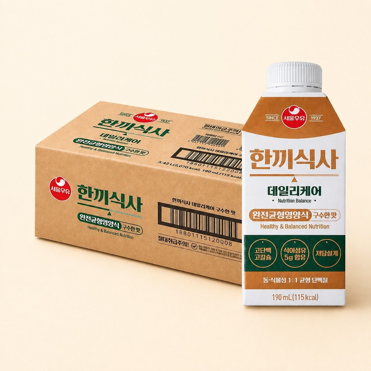 서울우유 서울우유 한끼식사 190ml × 18개 [원산지:국산]