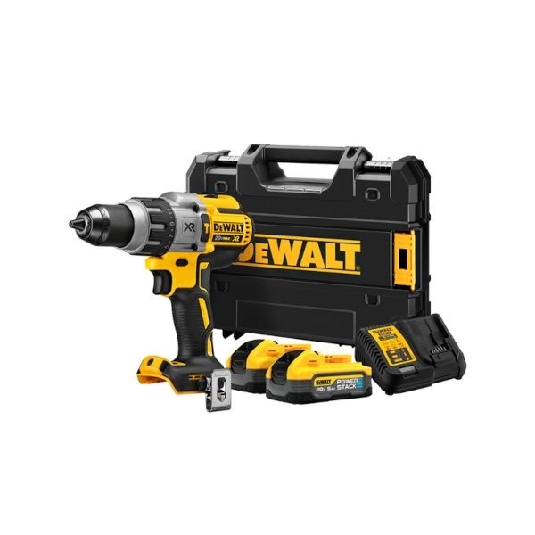 Dewalt 디월트 NEW 20V MAX POWERSTACK 5.0Ah XR 프리미엄 브러쉬리스 G2 햄머드릴 드라이버 세트 DCD996H2 TSTAK 4103836