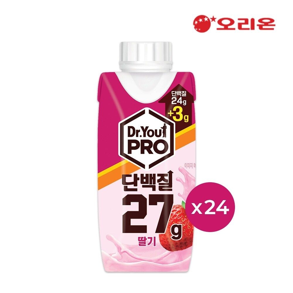 오리온 닥터유 프로 드링크 단백질 딸기맛(250ml) x 24팩