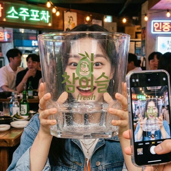 아트박스/참이슬 참이슬 8방울잔 3L 초대형 소주잔