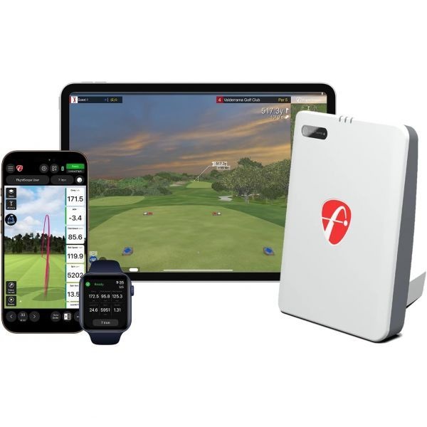 [해외] FlightScope Mevo Gen2 휴대용 골프 런치 모니터 시뮬레이터 18가지 스윙 데이터 파라미터 전면 카메라 GPS 개요 샷 트레