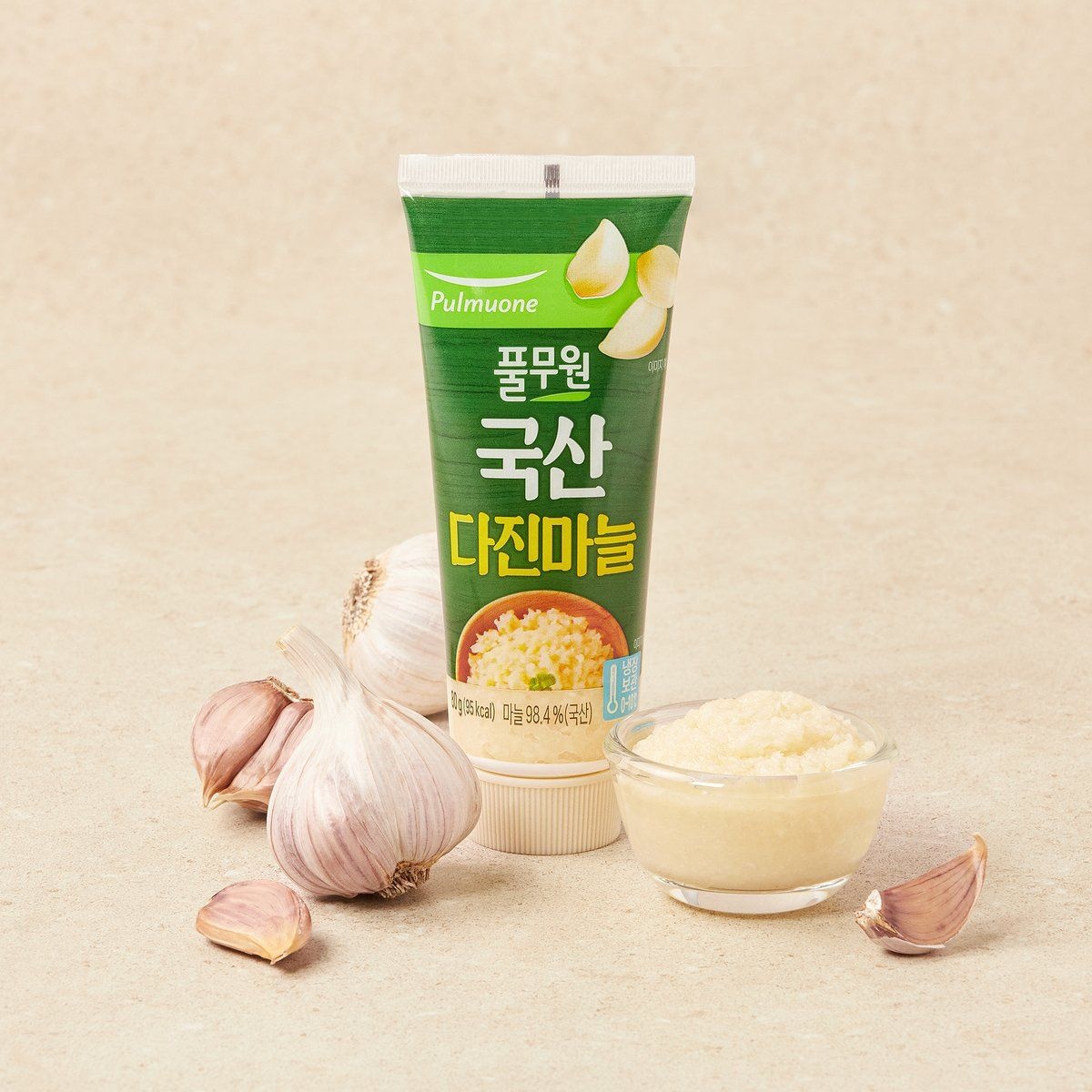 풀무원 브랜드관 튜브형 다진마늘 80g