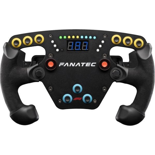 [해외] Fanatec 파나텍 Sim Racing ClubSport 스티어링 휠 F1 Esports V2 – 라이선스 FORM 폼 ula 1 제품 알칸타라 그립 LED 디스플레이