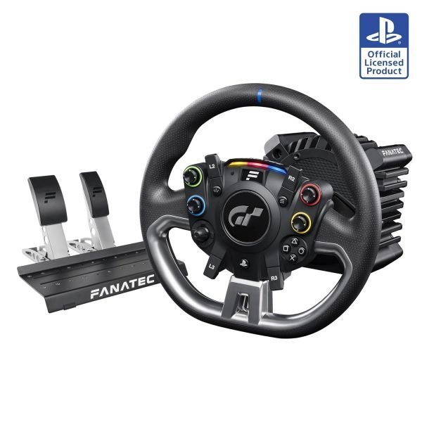 [해외] Fanatec 파나텍 라이선스 Gran Turismo DD Pro 플레이스테이션 Sim Racing 스티어링 휠 베이스 페달 Polyphony 디지털 5Nm FluxBarr