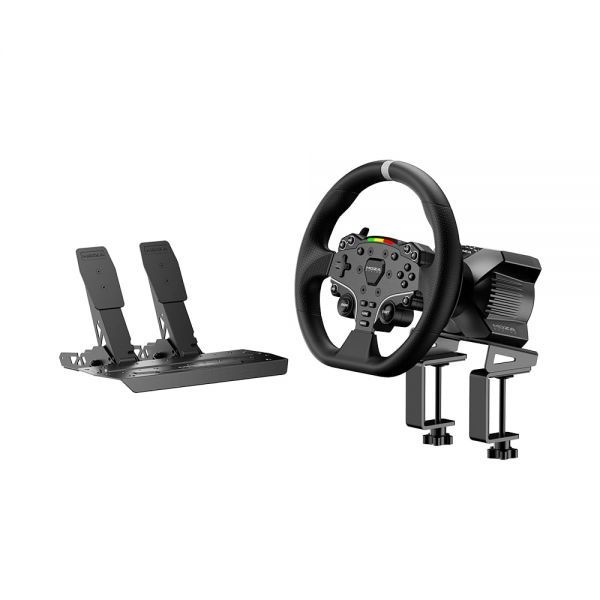 MOZA [해외] MOZA 모자 R3 레이싱 시뮬레이터 4PCS 휠 페달 번들 PC용 : 직접 구동 베이스 ES Lite 스티어링 SR P 테이블 클램프 블랙 2