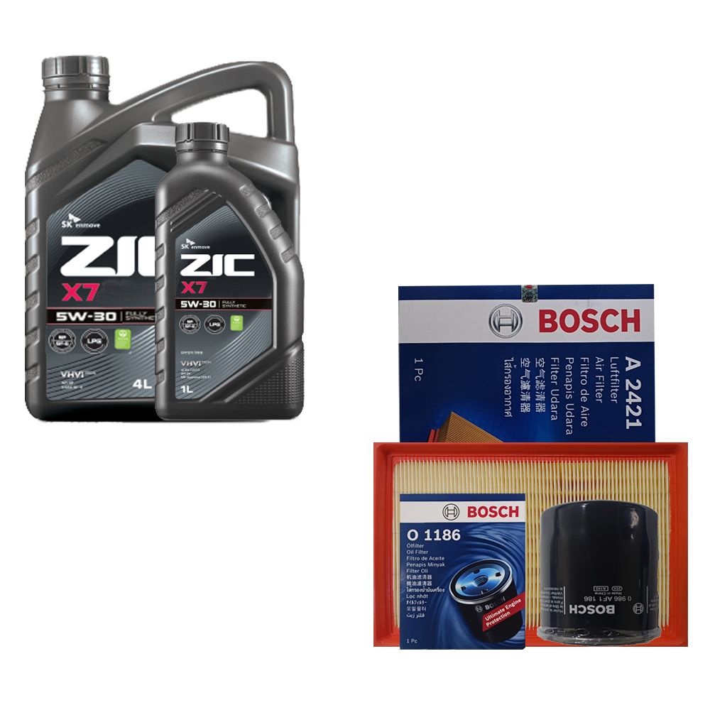 뉴SM5(L43) 가솔린 LPG 지크 X7 5W30 5L 보쉬 필터 엔진오일세트