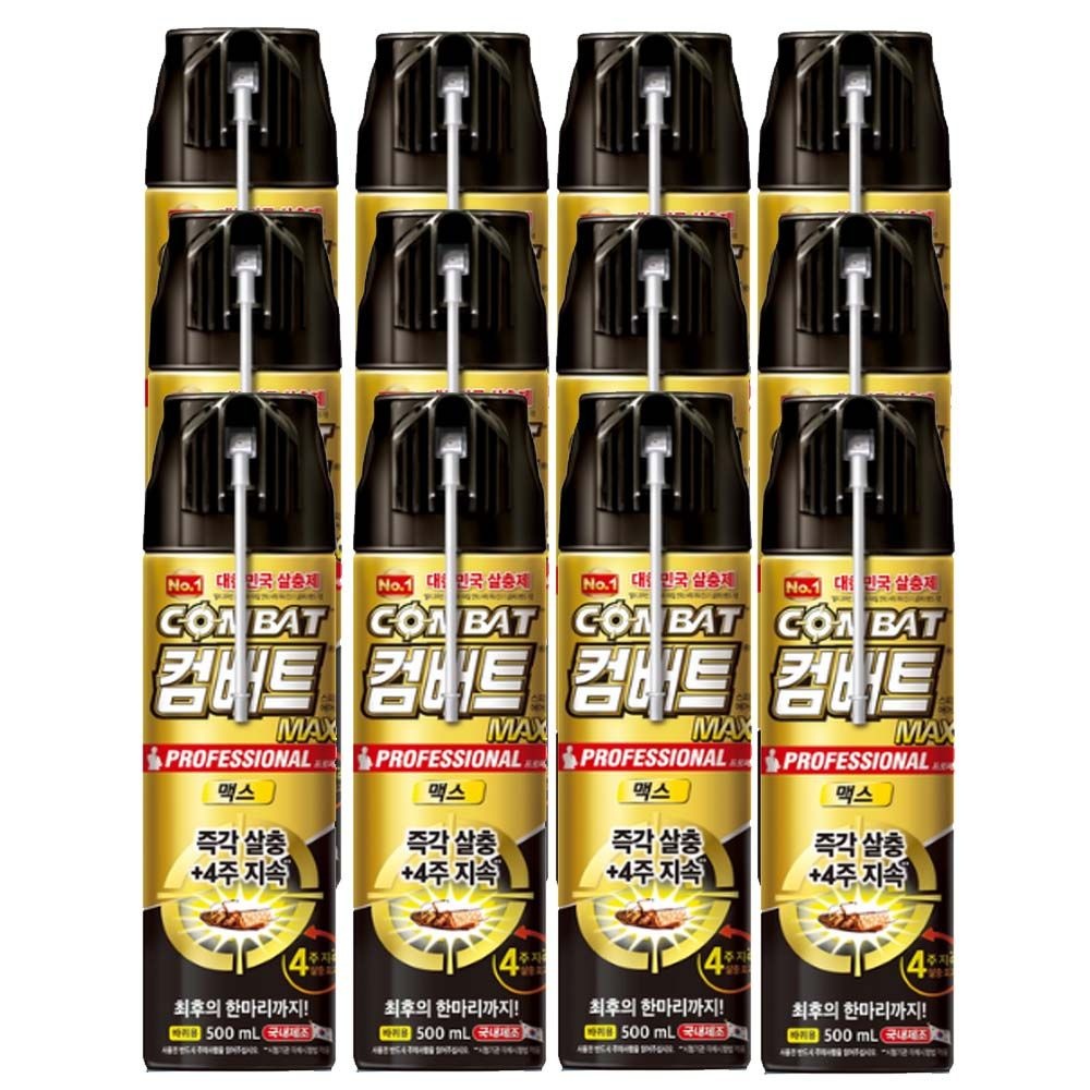컴배트 바퀴벌레약 컴배트 수성 맥스 에어졸 500ml x12개