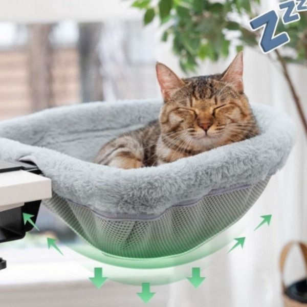[해외] 고양이 접이식 해먹 책상 공간절약 꿀잠 데스크 침대 집사템