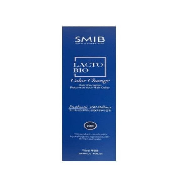 스미브 염색샴푸 (블랙브라운) 200ml 1개 락토바이오 유산균 샴푸 흰머리 새치 커버