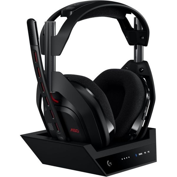 [해외] Logitech G Astro A50 멀티 플랫폼 무선 게이밍 헤드셋 + 베이스 스테이션 (PS5/Xbox/PC 호환): PLAYSYNC 오디오 스위처, 16비트