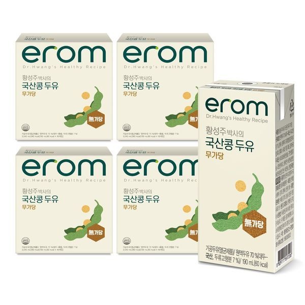 [하프클럽](m)이롬황성주 무가당 두유190ml x 96팩(16팩 x 6박스)