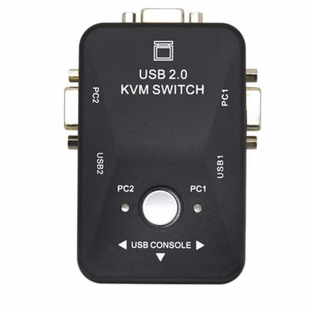모니터공유기 네트워크연결 2대 KVM USB 스위치 PC2대 제어
