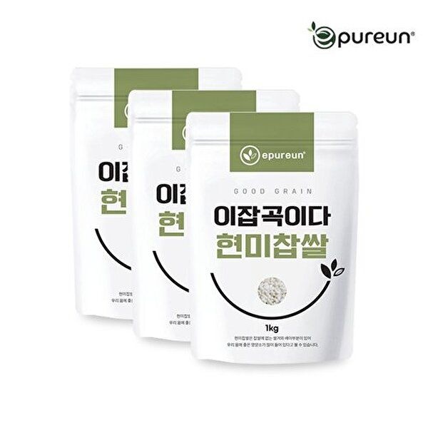 이쌀이다 [이쌀이다][이잡곡이다] 국산 현미찹쌀 1kg x 3봉