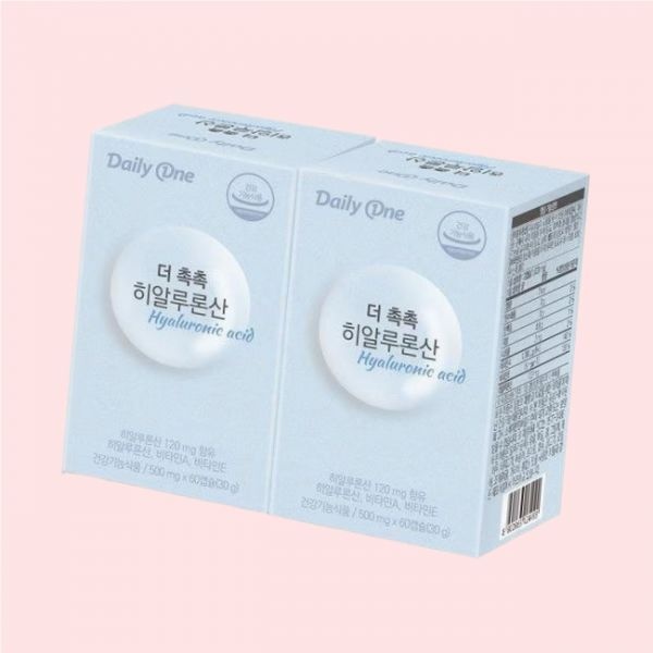 데일리원 더 촉촉 히알루론산 이너뷰티 영양제 500mg X 60캡슐 2통 4746786