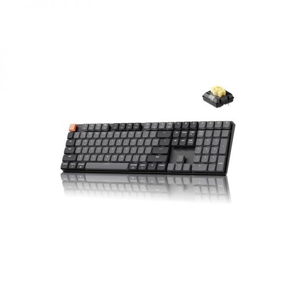 Keychron [해외] Keychron 키크론 K5 버전 2 무선 블루투스 로우 프로파일 기계식 키보드 QMK 런처 탑재 풀사이즈 레이아웃 밀크 POM 바