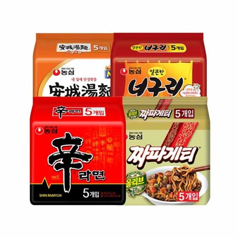 [농심] 신라면 + 짜파게티 + 안성탕면 + 너구리 총 20봉e[33088580]