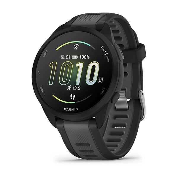 가민 포러너 165 러닝 GPS 스마트워치 블랙/슬레이트, 43mm