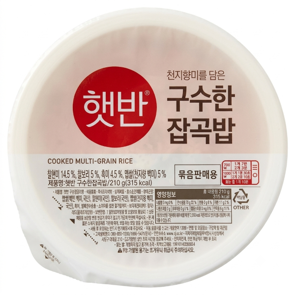 햇반 구수한 잡곡밥 210g 36개