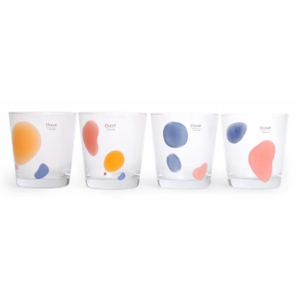 (현대Hmall) 아트박스/디자인에버 오션글라스 럭셔리 유리컵 물컵 주스컵 300ml 4p 세트