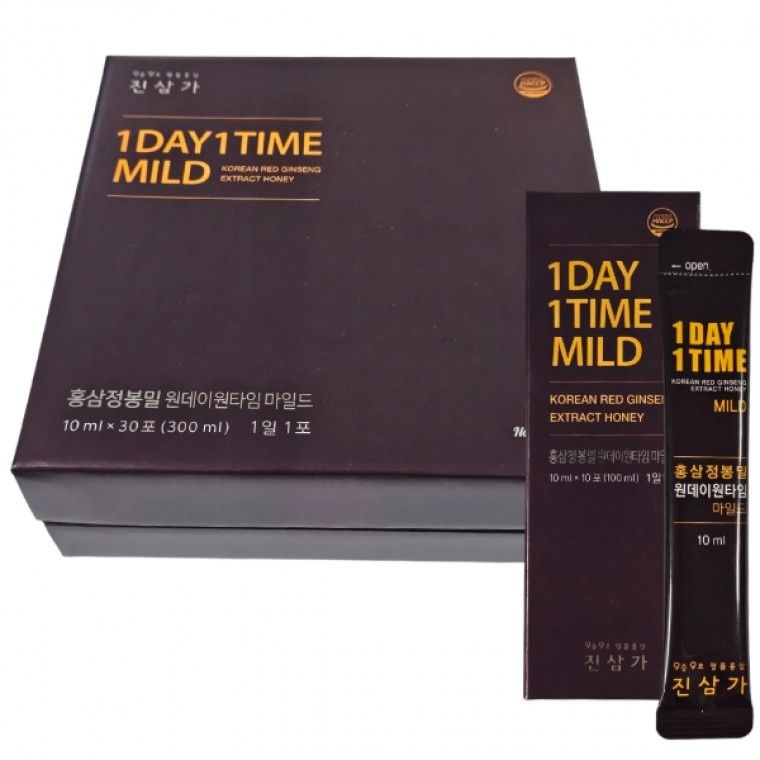 진삼가 진삼가 홍삼정 봉밀 원데이원타임 마일드 10ml x 30포 진세노사이드 홍삼액 홍삼스틱